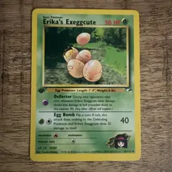Pokemon Gym Heroes 43/132 Erika's Exeggcute 1st Edition Pokemon Card NM - Image 1