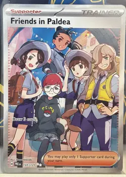 Pokemon Prismatic Evolutions Trainer Card - Holo Friends In Paldea (137/131) - Image 1