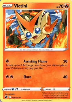 Victini 023/195 SWSH12: Silver Tempest Pokemon Card TCG - Image 1