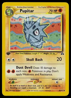 Pokemon Card - Pupitar Neo Discovery 1st Edition 45/75 Uncommon - Image 1