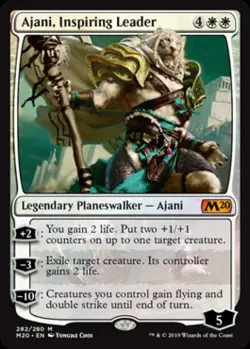 Ajani, Inspiring Leader - LP Foil M : Magic 2020 Core Set - Image 1