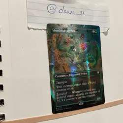 MTG Mossborn Hydra (Borderless) (Mana Foil) #399 NM Foundations FDN Magic - Image 3