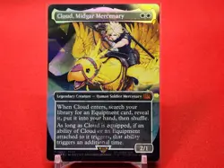 Cloud, Midgar Mercenary (Borderless) (Chocobo Track Foil) Final Fantasy Foil NM - Image 1
