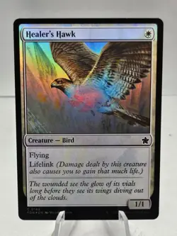 MTG Healer's Hawk Foil - Foundations (FDN) NM #142 - Image 1
