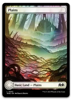 Plains (0262) #262 (Foil) (NM) Wilds of Eldraine WOE Magic MTG - Image 1
