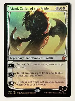 Ajani, Caller of the Pride Foundations Foil MTG NM - Image 1