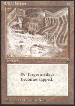 MTG Relic Barrier, Legends, Heavily Played, English - Image 1