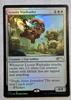 Leonin Warleader 022 NM MTG Secret Lair Drop Series OMG Kitties - Image 1