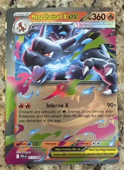 (ERROR- Miscuts) Pokemon TCG Phantasmal Flames Mega Charizard & Mega Heracross - Image 2