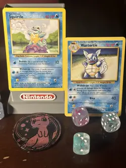 Squirtle 63/102 & Wartortle 42/102 Base Set Unlimited Pokemon TCG - Image 1