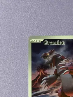 TCG Pokemon English Illustration Rare Groudon 199/182 SV04: Paradox Rift Holo - Image 3
