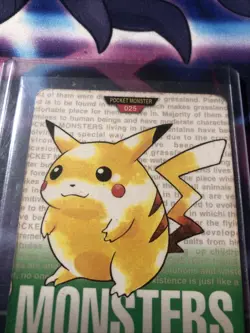 1995 Pokemon Pikachu Bandai Japan Pre WOTC POCKET MONSTERS COLLECTION Rare - Image 2