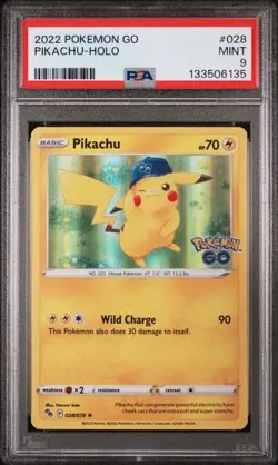 2022 POKEMON GO #028 PIKACHU-HOLO PSA 9 MINT - Image 1