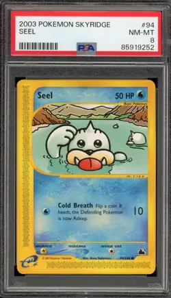 Pokemon Seel Skyridge #94 PSA 8 - Image 1