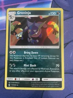 Greninja 117/214 (NM) - Sun & Moon Unbroken Bonds - Holo Rare Pokemon TCG - Image 1