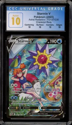 Pokemon Starmie V Astral Radiance Trainer Gallery Full Art #TG13 CGC 10 PERFECT - Image 1