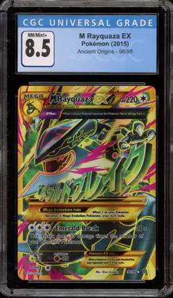 Pokemon M Rayquaza EX XY Ancient Origins Full Art #98 CGC 8.5 - Image 1