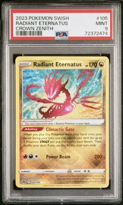 PSA 9 2023 Pokemon Crown Zenith Radiant Eternatus RADIANT RARE #105 - Image 1