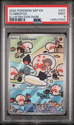 2024 Pokemon Surging Sparks Clobbopus 207/191 IR Mint PSA 9 US MINT - Image 1