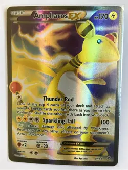 Ampharos EX FULL ART ULTRA RARE 87/98 Pokemon XY Ancient Origins TCG Holo - Image 1