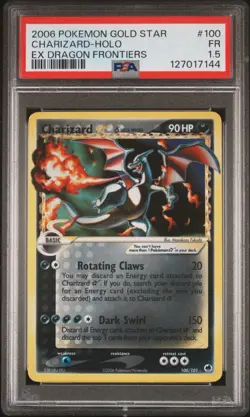 2006 POKEMON EX DRAGON FRONTIERS GOLD STAR #100 CHARIZARD-HOLO PSA 1.5 - Image 3