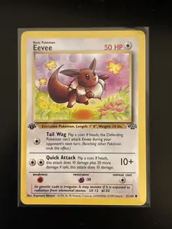 Pokemon TCG Eevee 1st Edition 51/64 Jungle Regular - Image 1