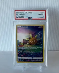 2023 Pokemon SWSH FA/SOLROCK #GG15 Crown Zenith PSA 10 GEM MINT - Image 1