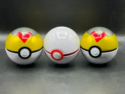 3 Pokemon TCG Premier & Level Ball Tin Lot EMPTY For Display Authentic - Image 1