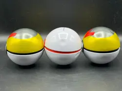 3 Pokemon TCG Premier & Level Ball Tin Lot EMPTY For Display Authentic - Image 2