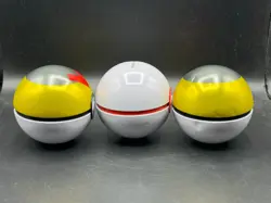 3 Pokemon TCG Premier & Level Ball Tin Lot EMPTY For Display Authentic - Image 5
