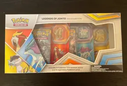 Pokemon TCG Legends of Johto Pin Collection Box - New Sealed (9 Packs, 3 Pins) - Image 1
