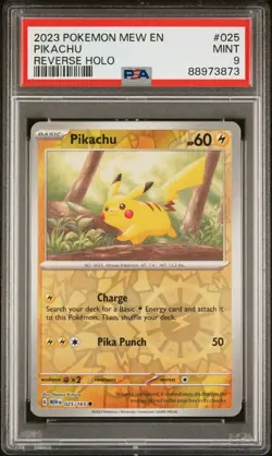 ⚡⚡ Pokemon Pikachu 025/165 Reverse holo PSA 9 - Image 1