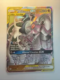 Pokemon TCG Arceus & Dialga & Palkia GX 156/236 Cosmic Eclipse MP - Image 1