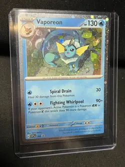 Vaporeon SVP168 Black Star Promo Cosmos Holo Pokemon 2025 Scarlet & Violet NM - Image 1
