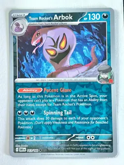 Team Rocket’s Arbok 113/182 Reverse Holo Destined Rivals Pokemon - Near Mint NM - Image 1