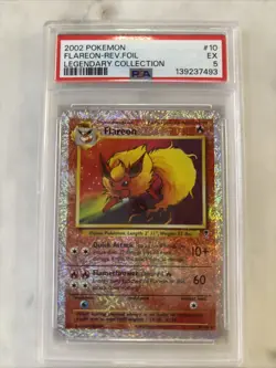 2002 Pokemon Legendary Collection Reverse Holo Flareon PSA 5 EX New Cert - Image 1
