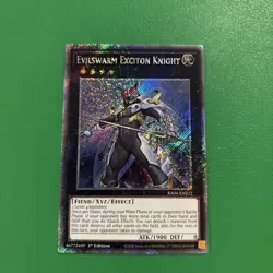 Yugioh! Evilswarm Exciton Knight 1st Edition Platinum Secret Rare RA04-EN212 NM - Image 1