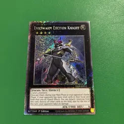 Yugioh! Evilswarm Exciton Knight 1st Edition Platinum Secret Rare RA04-EN212 NM - Image 2