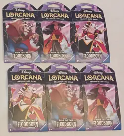 (6) Disney Lorcana TCG Rise of the Floodborn Sleeved Booster Packs (NEW-SEALED) - Image 1