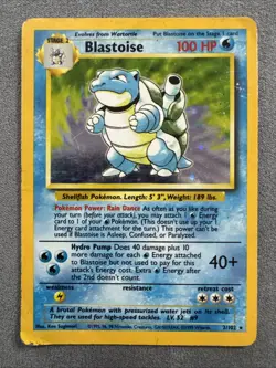 1999 Pokemon WOTC Base Set Card 2/102 Blastoise Holo - Image 1