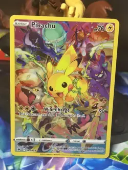 Pokemon Pikachu TCG Full Art Secret Rare Holo Card Crown Zenith 160/159 - Image 1