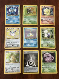 Vintage Pokemon Card Lot of 9 WOTC Holos Ninetales Pinsir Poliwrath Wigglytuff - Image 1
