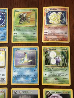 Vintage Pokemon Card Lot of 9 WOTC Holos Ninetales Pinsir Poliwrath Wigglytuff - Image 3