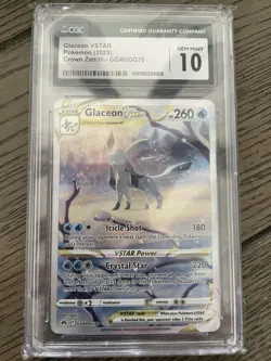 Pokemon TCG Crown Zenith Glaceon VSTAR Ultra Rare Holo Card GG40/GG70 - Image 1