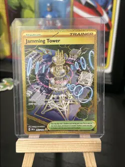 Jamming Tower 243/182 Pokemon Destined Rivals Gold Hyper Rare NM Card - Image 1
