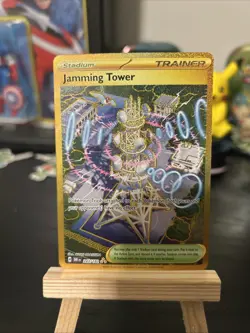 Jamming Tower 243/182 Pokemon Destined Rivals Gold Hyper Rare NM Card - Image 2