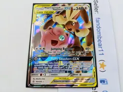 Mega Lopunny & Jigglypuff GX UR card 165/236 Sun & Moon Cosmic Eclipse 2019 Poke - Image 2