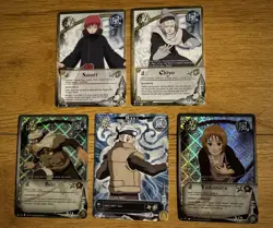 Naruto CCG 5 Card Lot Sand Baki, Chiyo, Sasori, Yashamaru Diamond Foil 1st Ed - Image 1