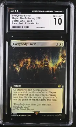 EVERYBODY LIVES! Doctor Who Extended Art Foil Rare CGC 10 MTG - Image 1