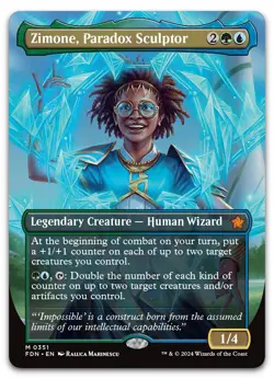 Zimone, Paradox Sculptor (Borderless) #351 (NM) Foundations FDN Magic MTG - Image 1